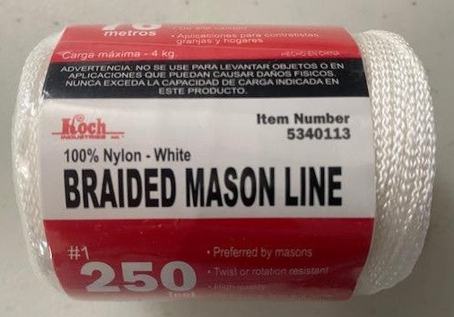 Koch Industries 5340113 Nylon Braided White Mason Line #1 By 250 Feet