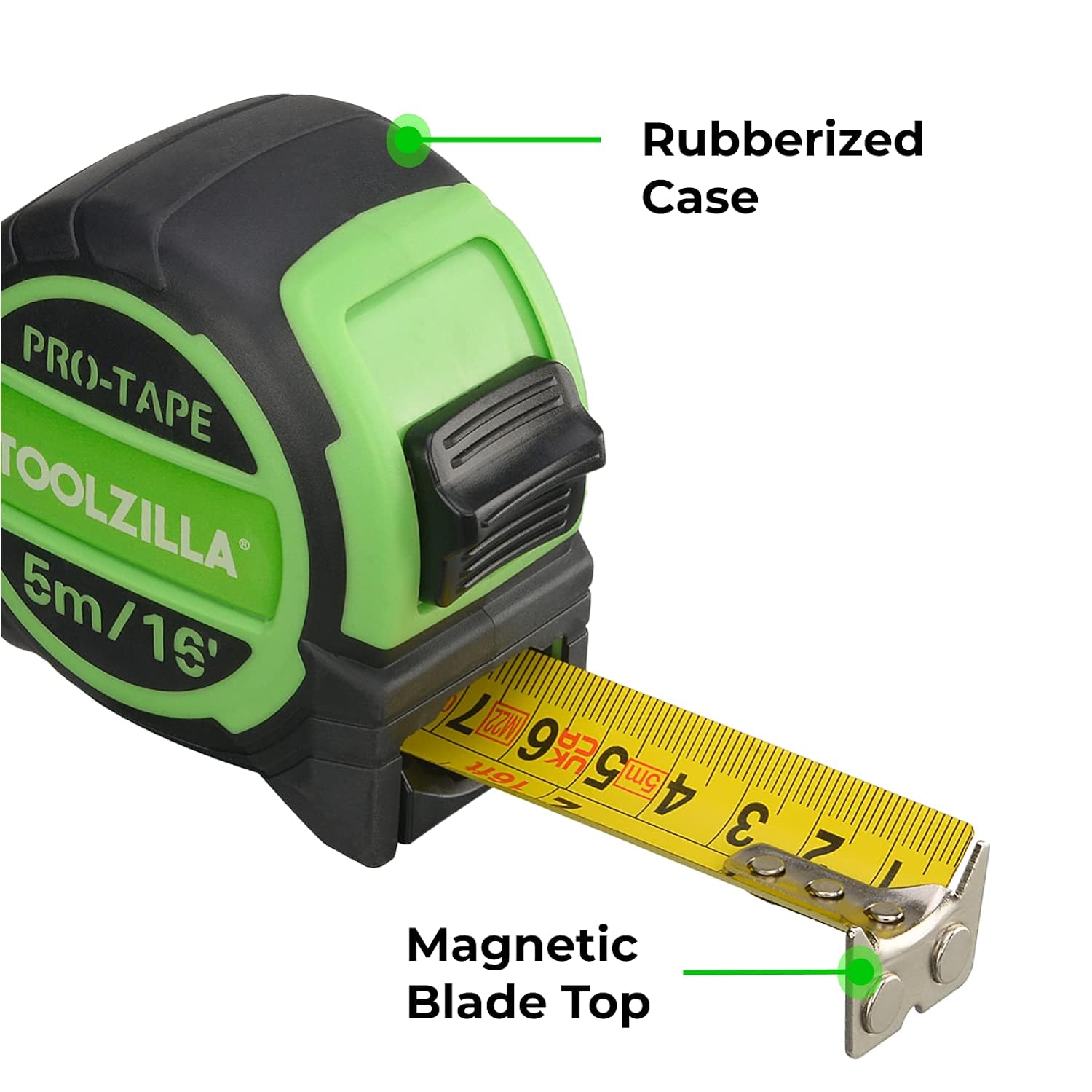 Toolzilla TZTM5MED 16ft (5m) Tape Measure Retractable Tape For Work Site Use