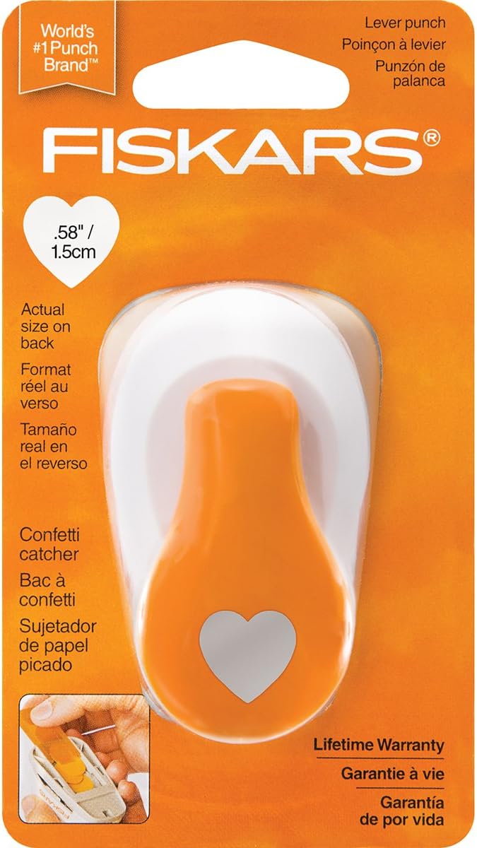 Fiskars 124840 Craft Punch Small HEART .58 in/1.5 cm