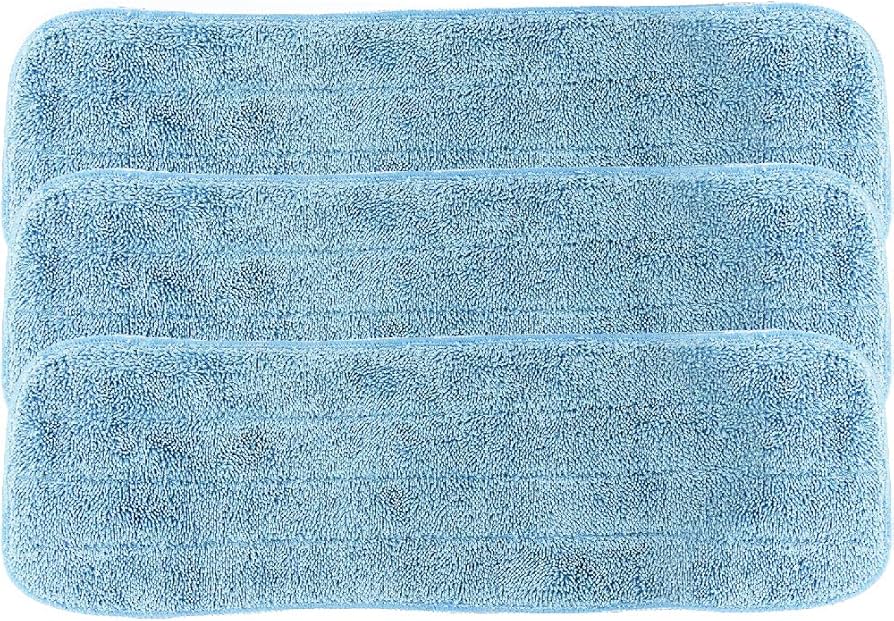 Zwipes H1-731 Premium Microfiber Wet Cleaning Replacement Mop Pads 18" 3-Pk Blue