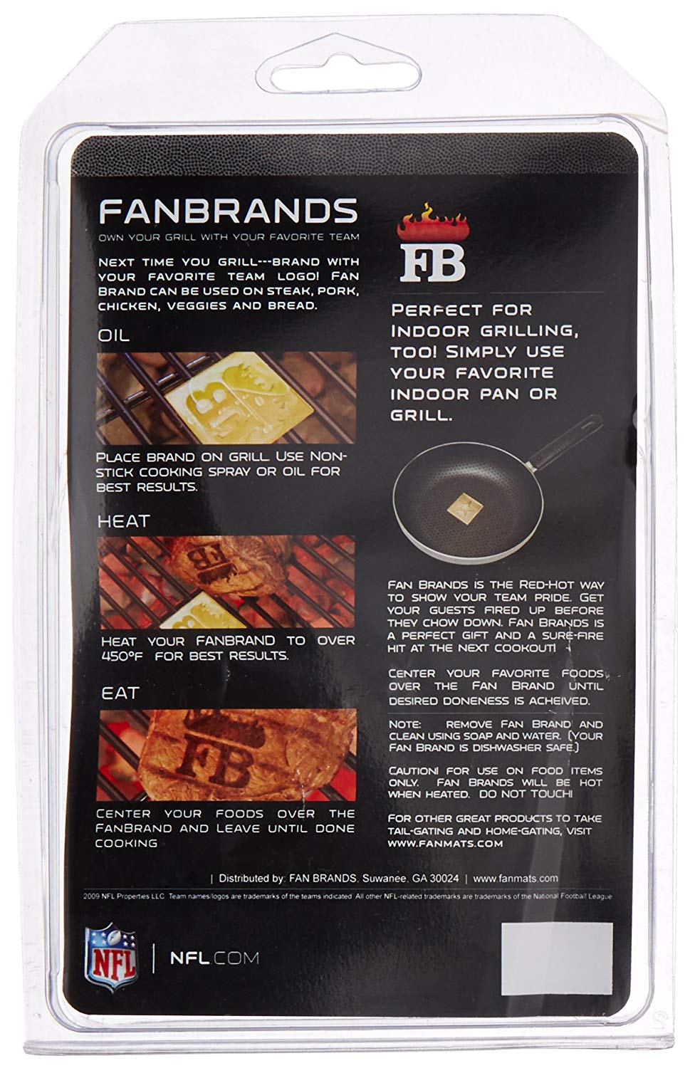 FanBrands NBA Basketball Team Logo Branding Plate for Barbecue