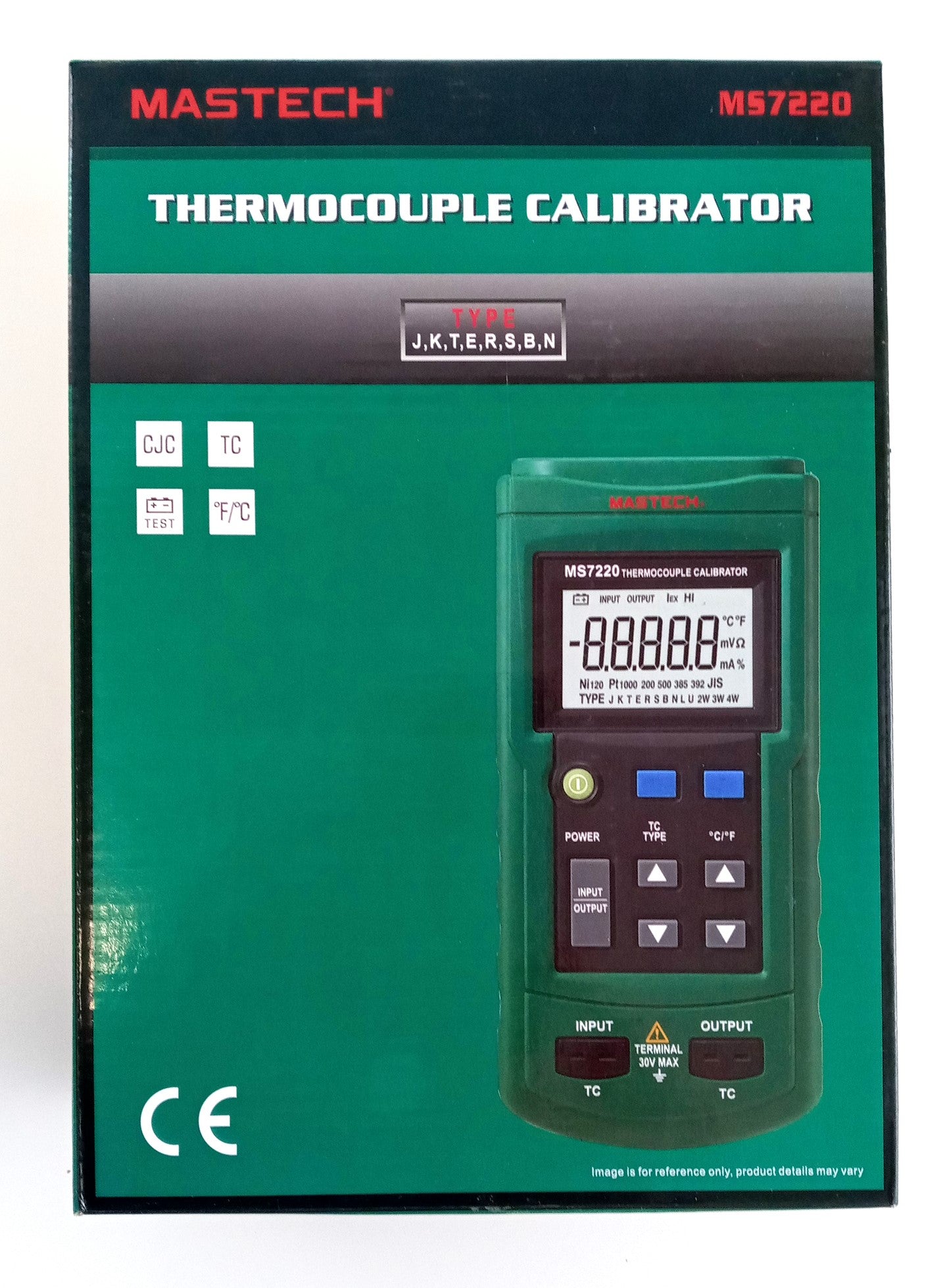 Mastech MS7220 Thermocouple Calibrator Simulate TC/mV Output - Black + Green