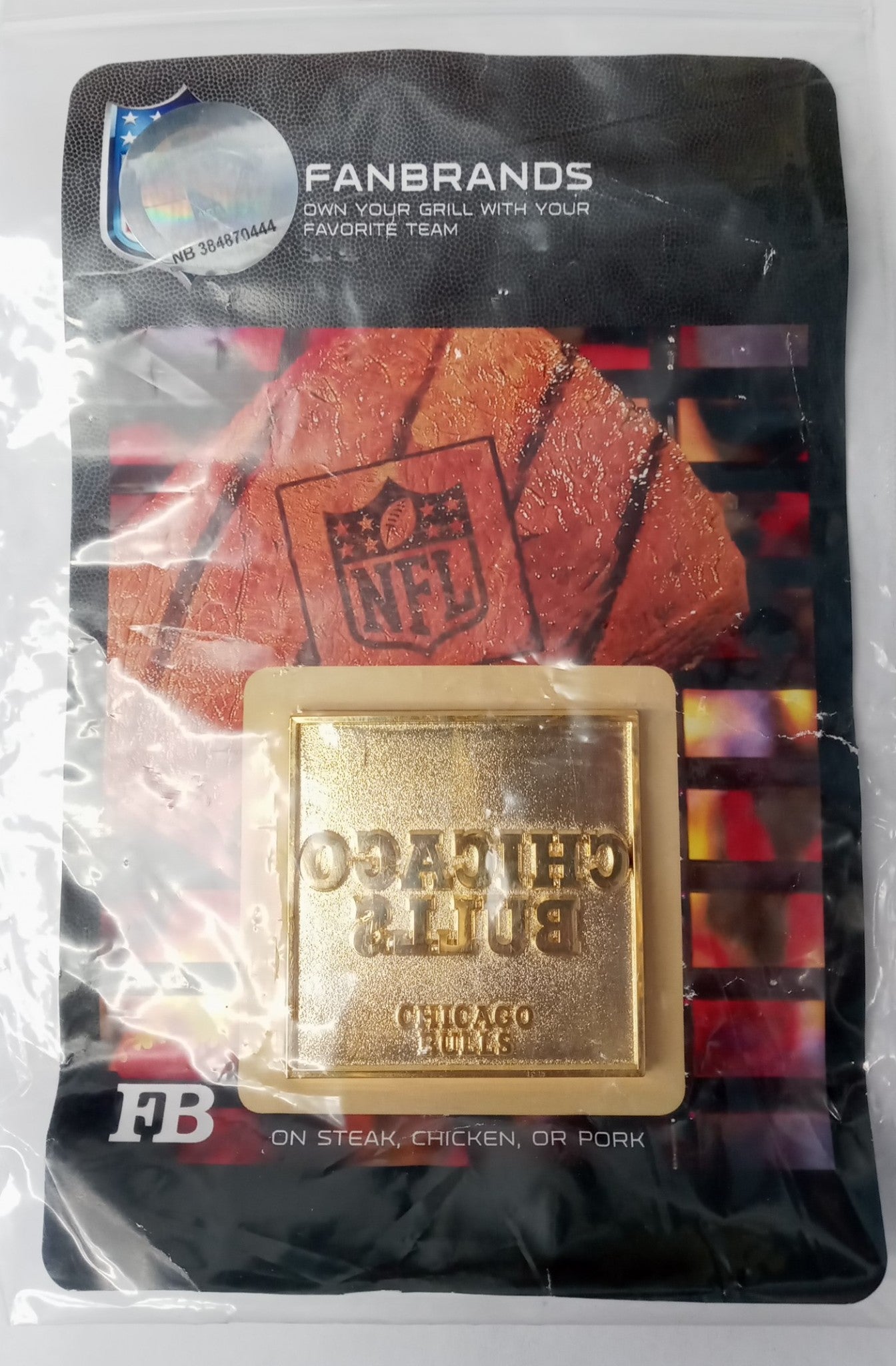 FanBrands NBA Basketball Team Logo Branding Plate for Barbecue