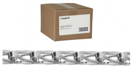 Campbell T0895024N #50 Steel Sash Chain Zinc Plated 100FT