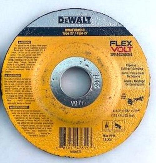 DeWalt DWAFV84518 FLEXVOLT 4-1/2" x 1/8" x 7/8" Cutting and Grinding Wheels