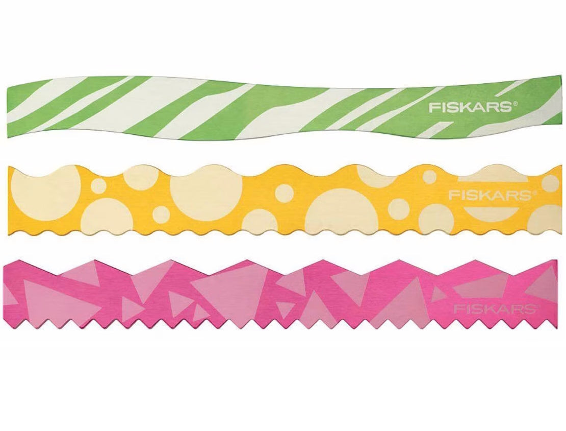 Fiskars Paper Tear Edgers (3 Designs) Zig Zag, Scallop & Wave