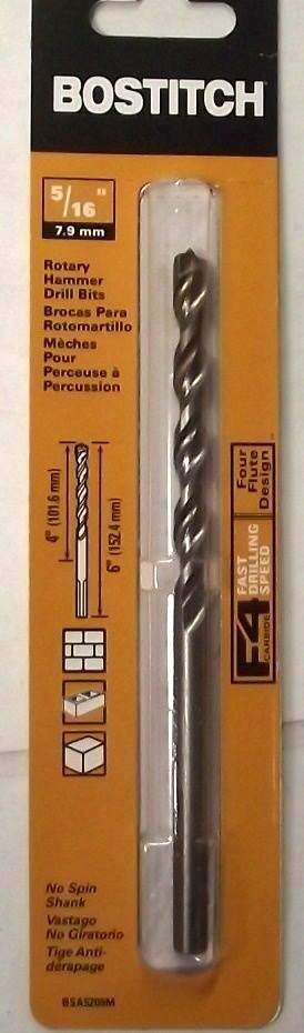 Bostitch BSA5209M 5/16" x 6" Rotary Hammer Drill Bit Germany