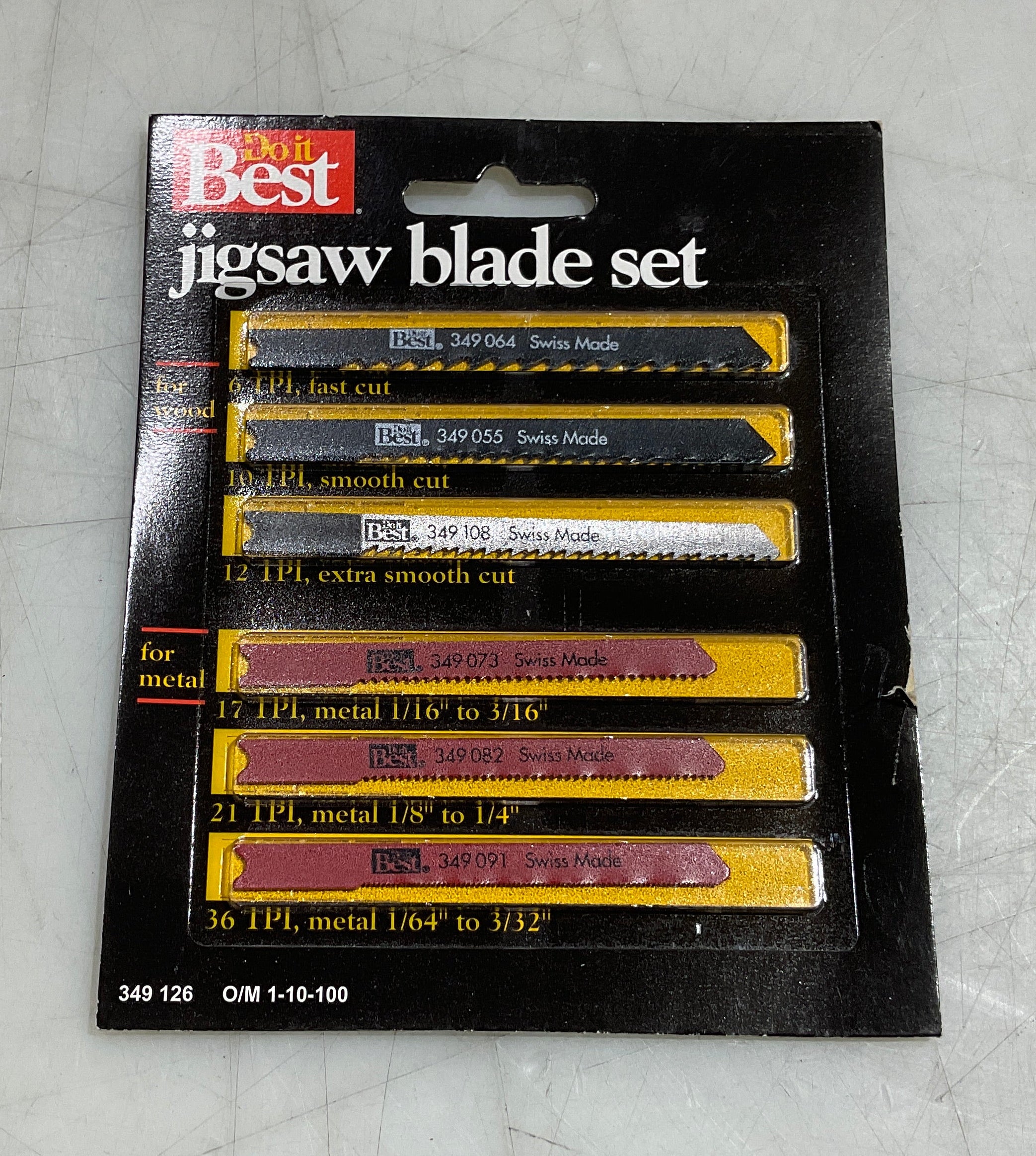 Do it Best 349 126 6pc wood/metal jigsaw blades #S-58