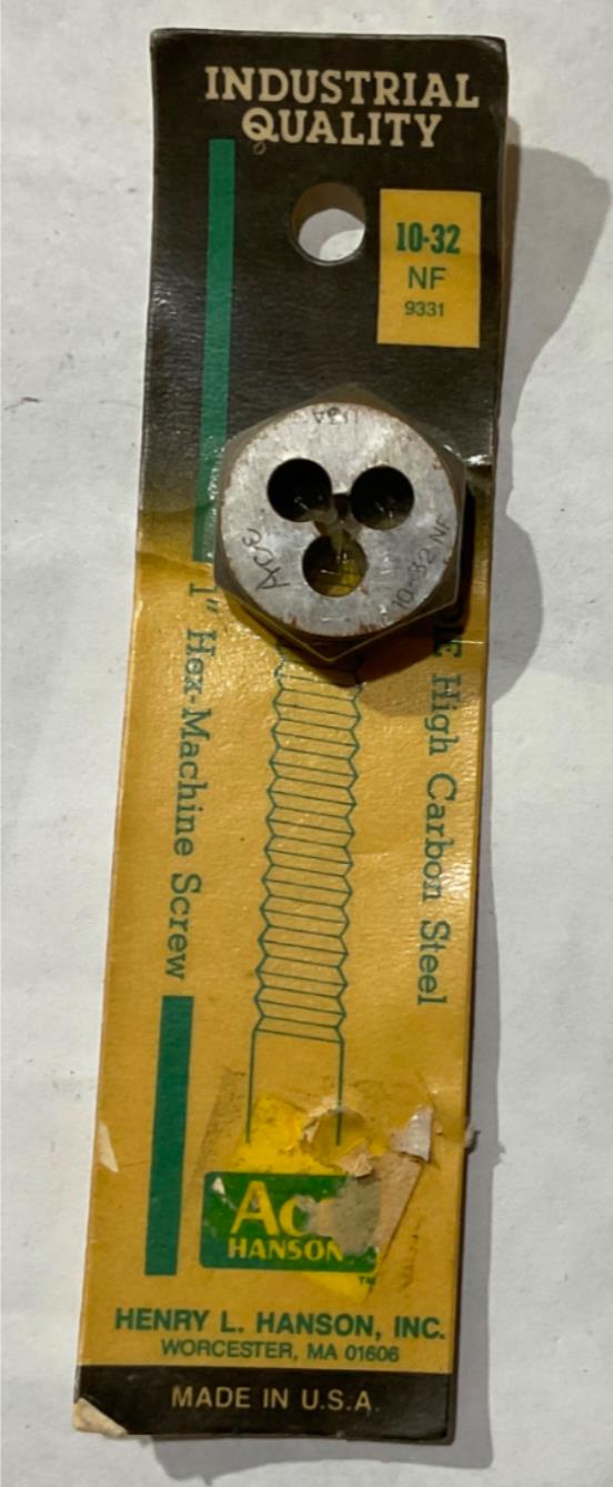 Ace Industrial Quality 10-32 NF Die USA #68