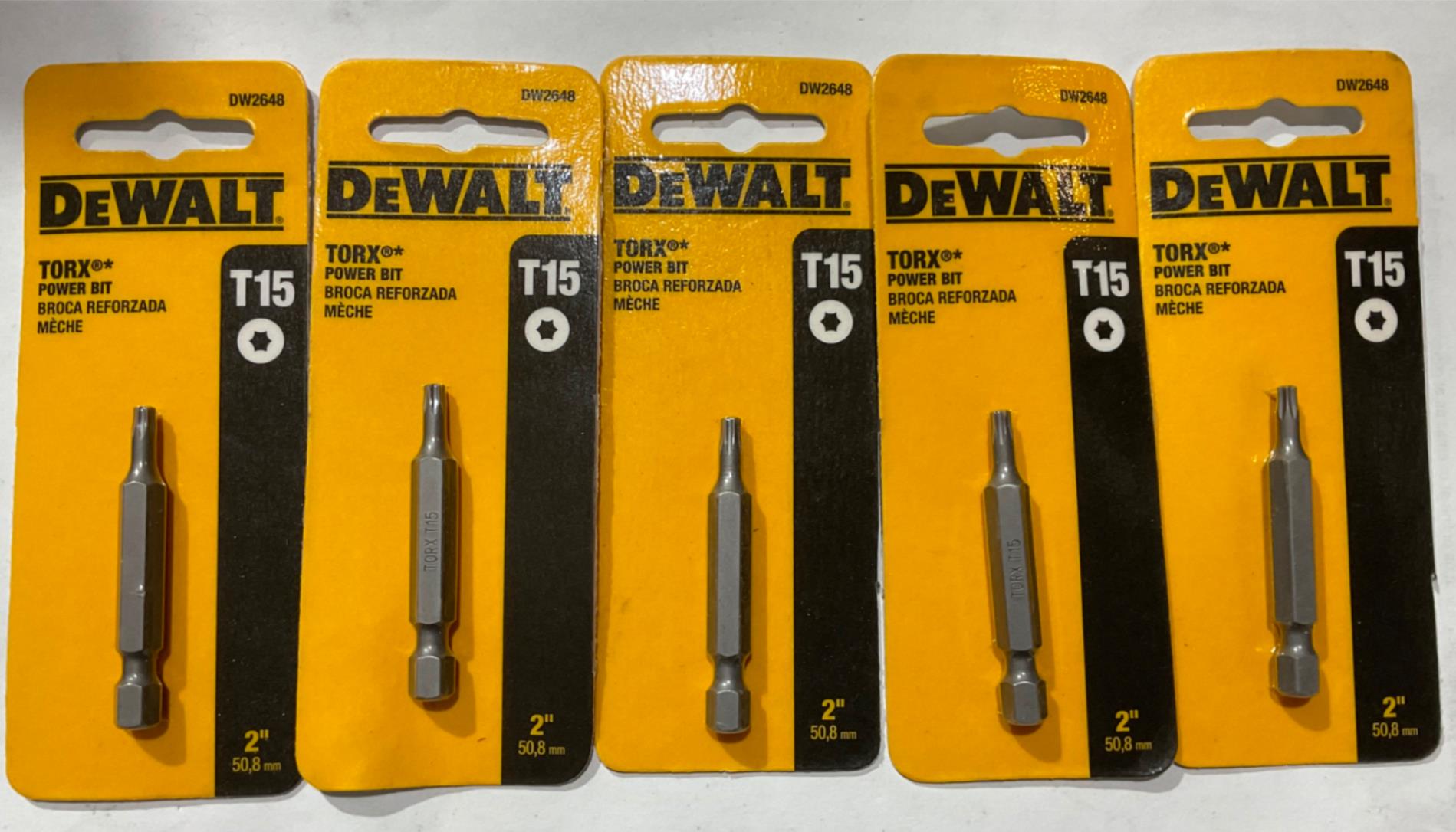 Dewalt DW2648 T15 Torx 2" Power Bit 5pks #I-89