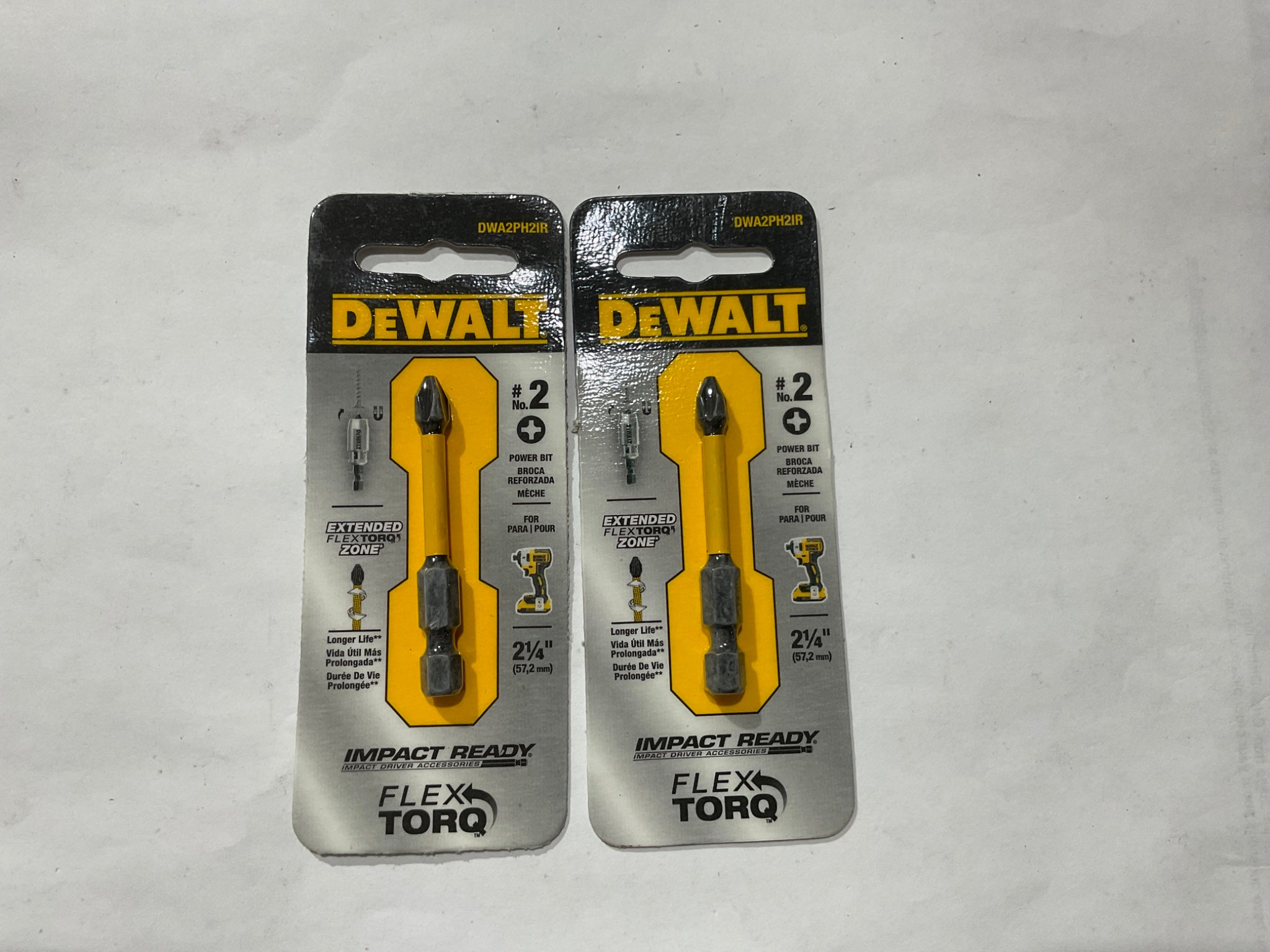 DeWalt DWA2PH2IR #2 Phillips FlexTorq power bit 2pks #I-84