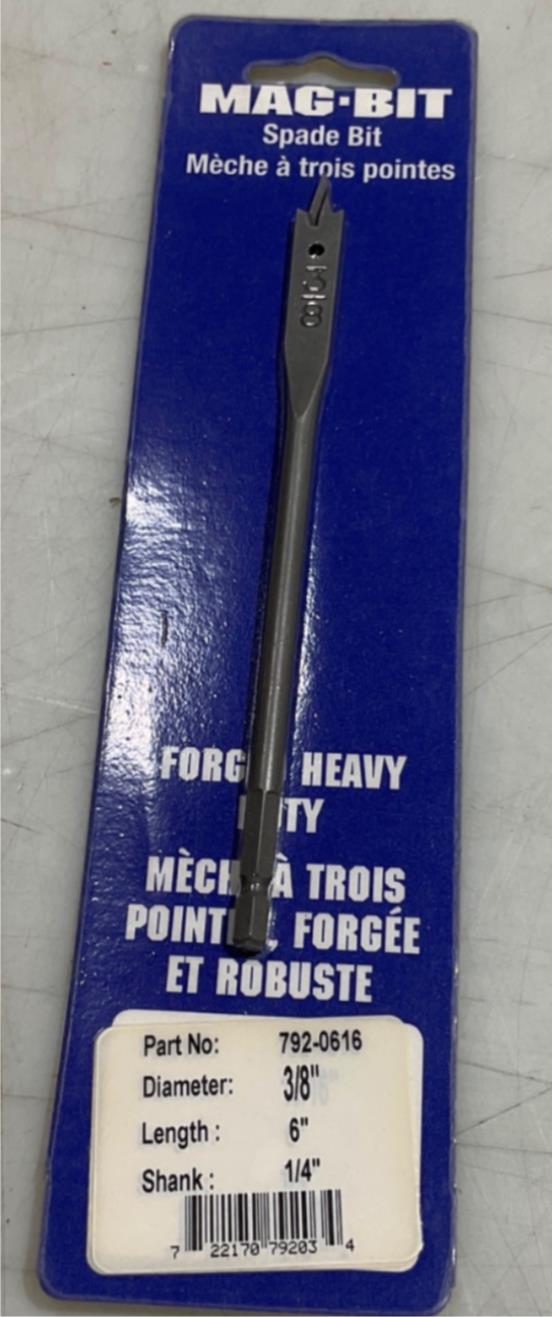 Mag-Bit 792-0616 3/8" x 6" Spade bit