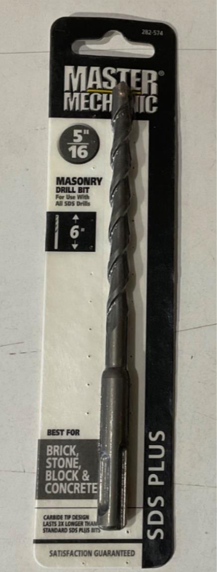 Master Mechanic 282 574 5/16" Masonry 6" Carbide Tip SDS Plus Drill Bit