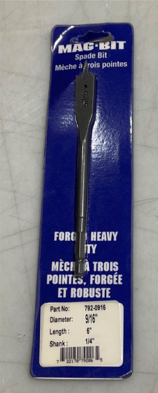 Mag-Bit 792-0916 9/16" x 6" Spade bit