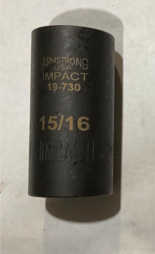 Armstrong 19-730 15/16” 6pt 3/8” Dr. Impact Deep Socket USA