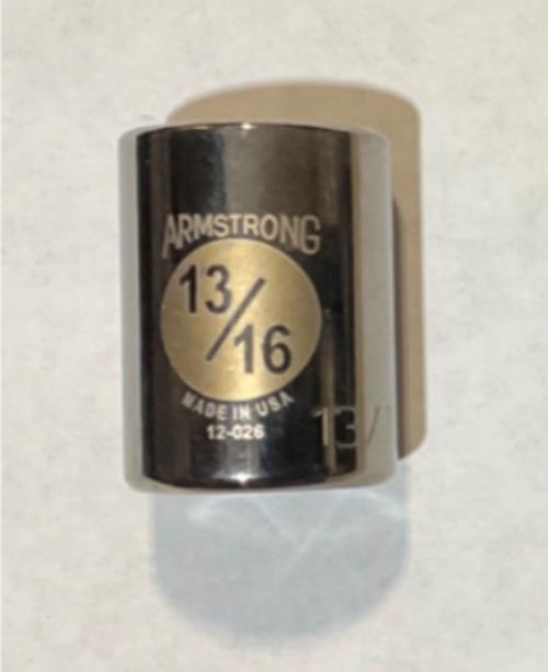 Armstrong 12-026 13/16” 6pt 1/2” Dr. Socket USA