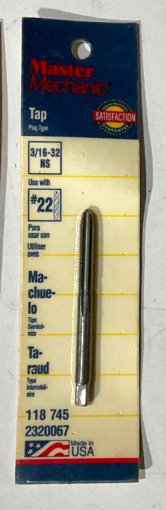 Master Mechanic 118 745 3/16" 32 NS Plug type USA