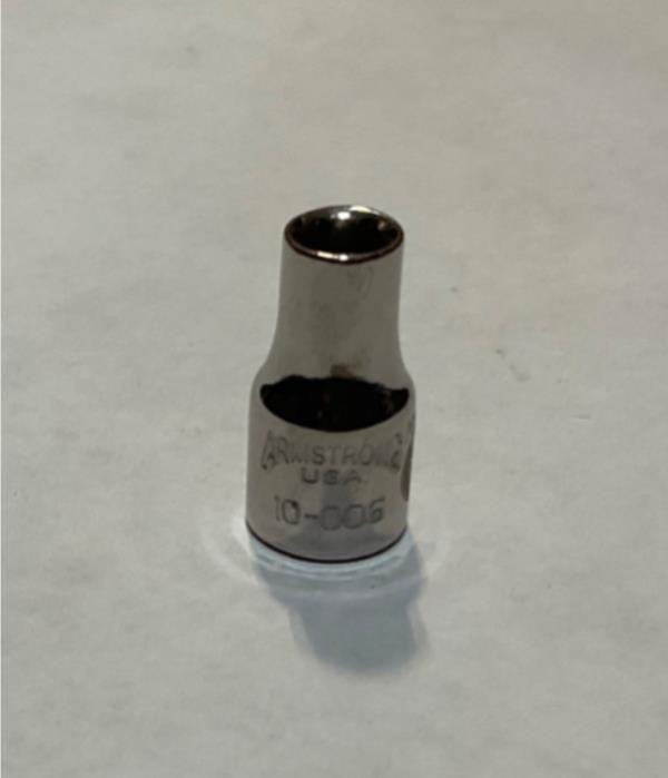 Armstrong 10-006 3/16” 1/4” Dr 6pt socket USA