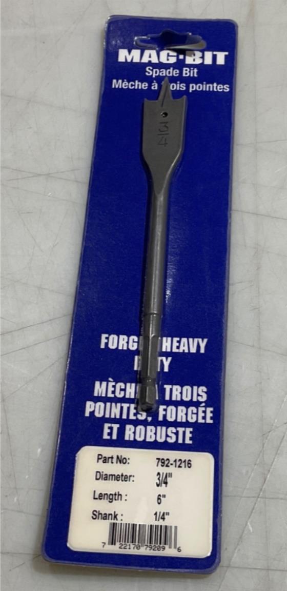 Mag-Bit 792-1216 3/4" x 6" Spade bit