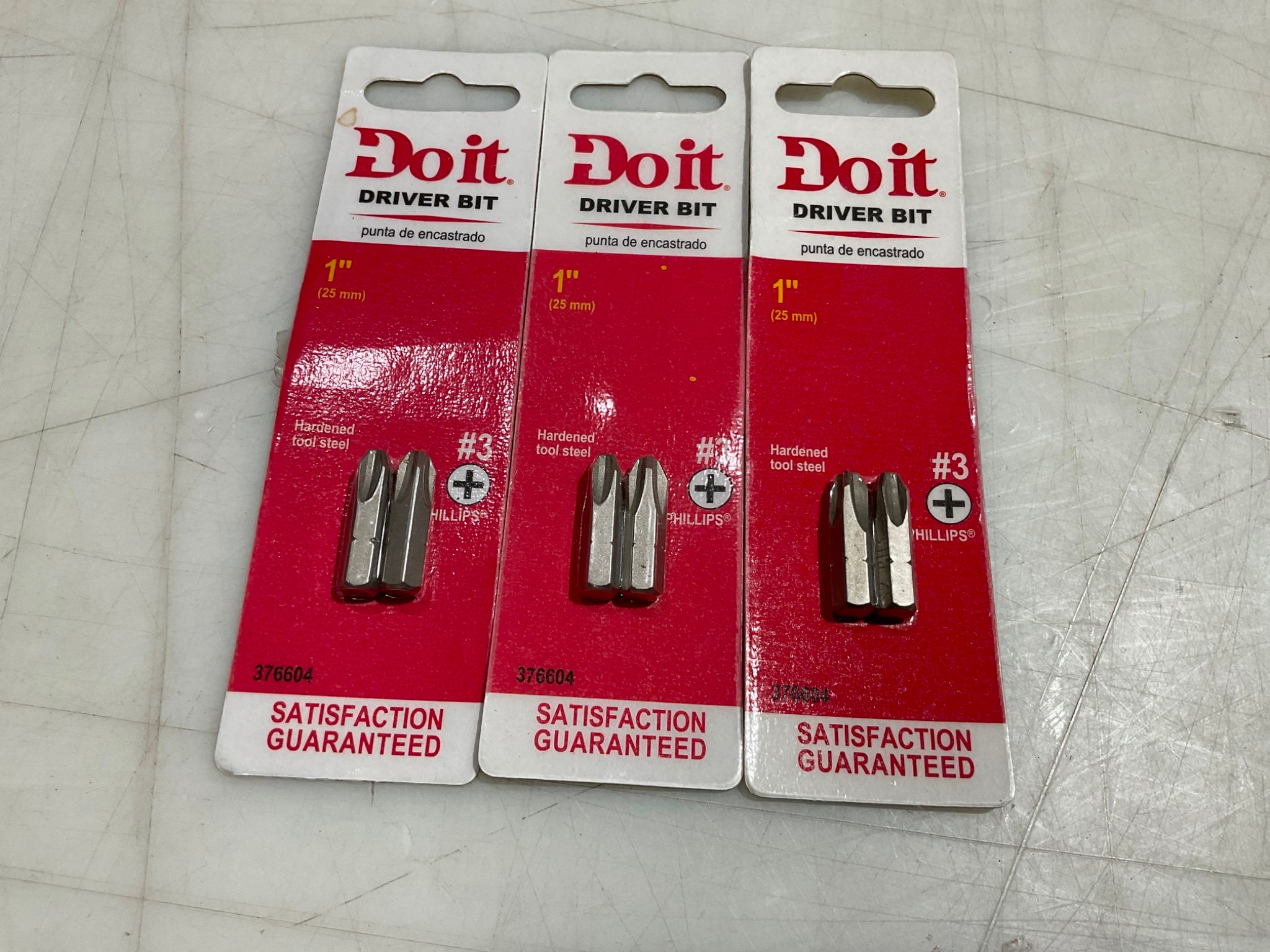 Do it 376604 #3 Phillips insert bits 3-2pks #S-24