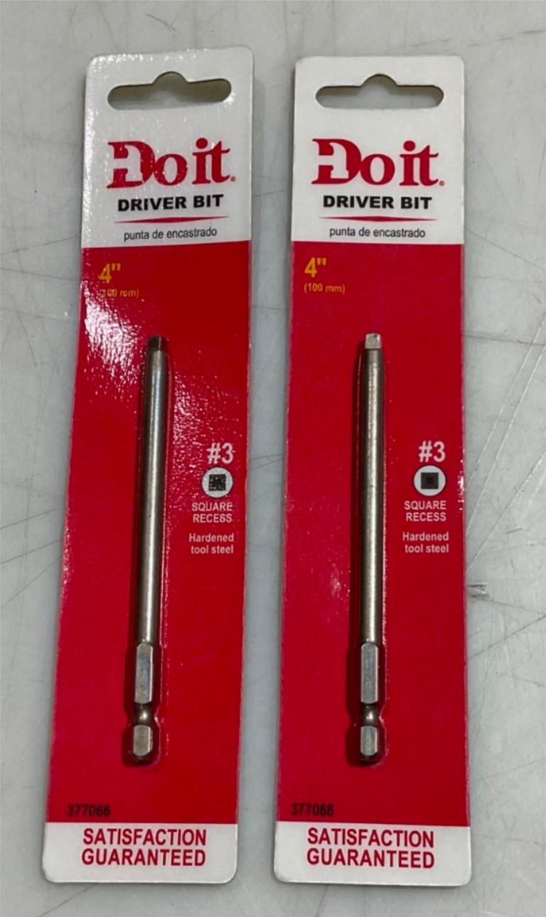 Do It 377066 #3 x 4" Square recess driver bit 2pcs #S-15