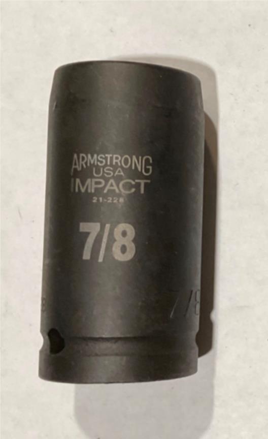 Armstrong 21-228 3/4" Drive 6 Point Deep 7/8" Impact Socket USA