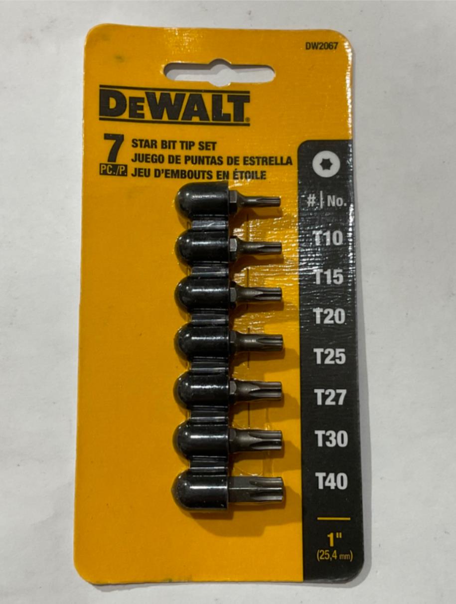 DeWalt DW2067 7pc Star Bit Tip Set #I-107