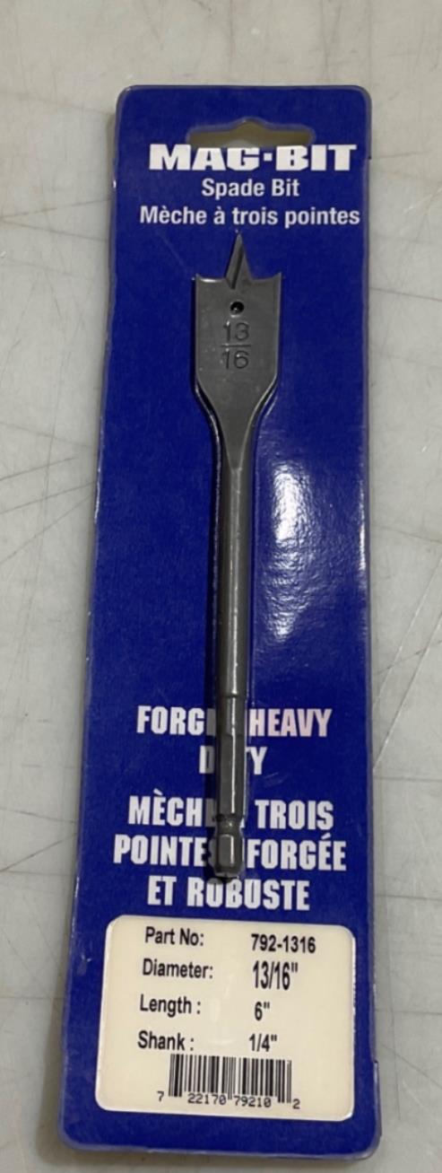 Mag-Bit 792-1316 13/16" x 6" Spade bit