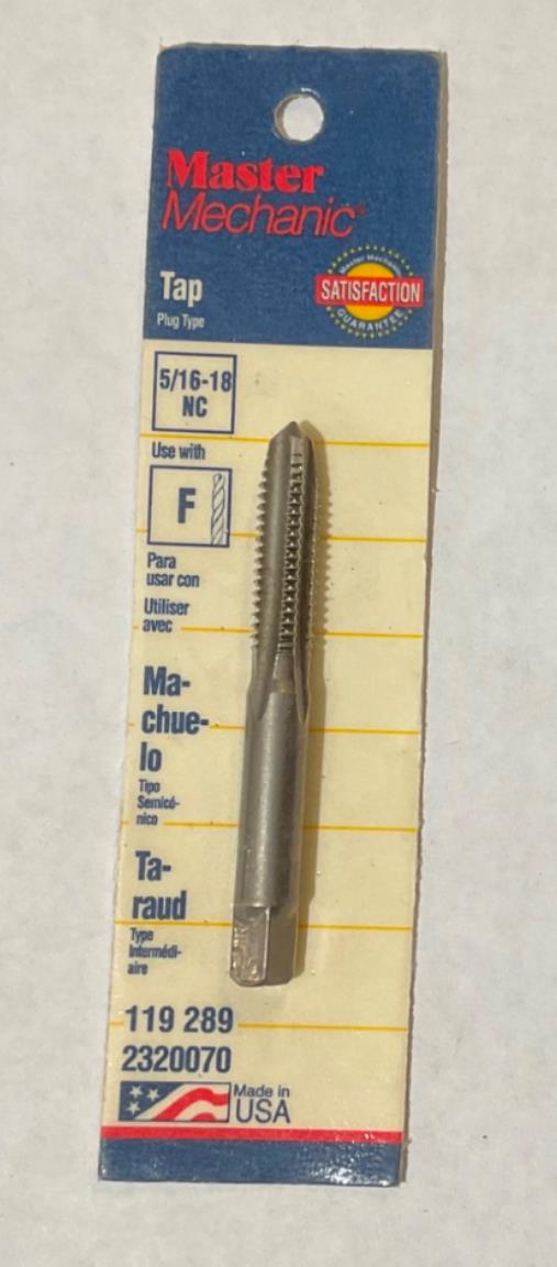 Master Mechanic 119 289 5/16"-18 NC Plug Type Tap USA