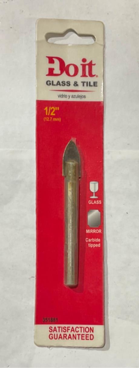 Do it 351881 1/2" Glass & Tile Carbide tipped drill bit #S-10