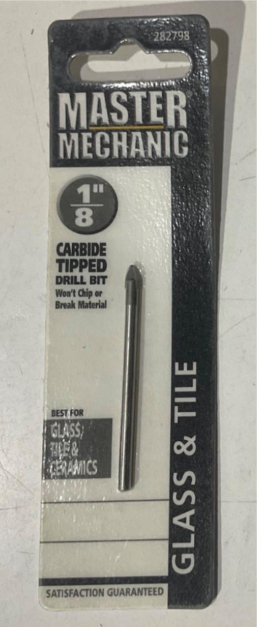 Master Mechanic 282798  1/8" Carbide Tip Glass & Tile Bit