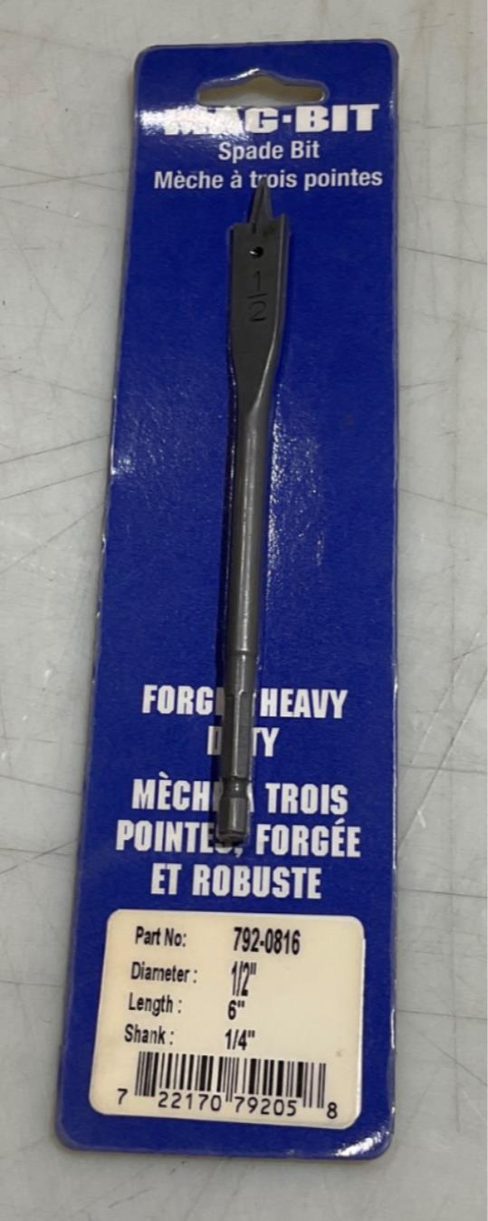 Mag-Bit 792-0816 1/2" x 6" Spade bit