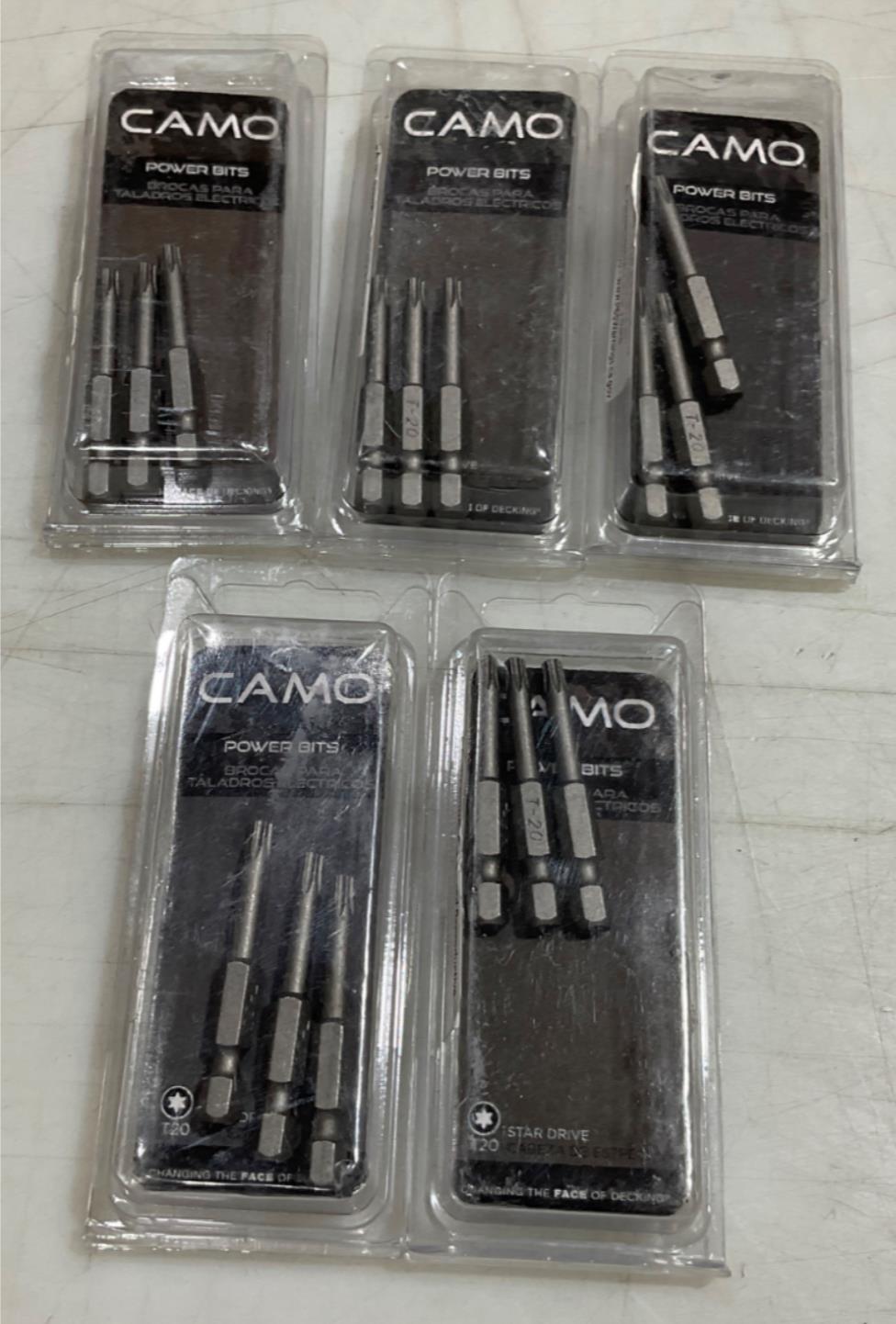 Camo 0333910 T20 x 2" Power bits 5-3pks #85