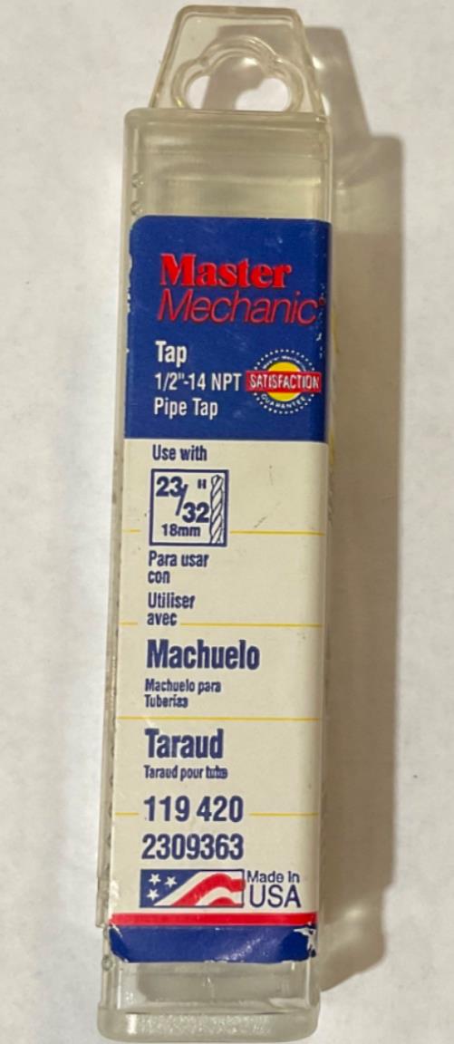 Master Mechanic 119 420 1/2"-14 NPT Pipe Tap USA