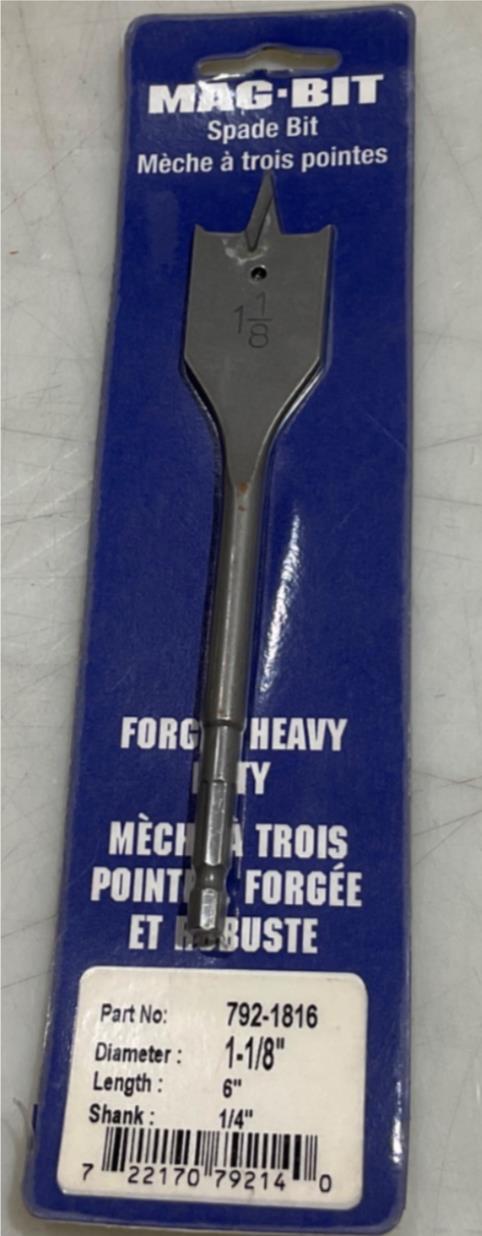 Mag-Bit 792-1816 1-1/8" x 6" Spade bit