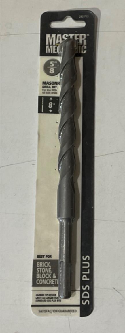 Master Mechanic 282 715 5/8" Masonry 8" Carbide Tip SDS Plus Drill Bit