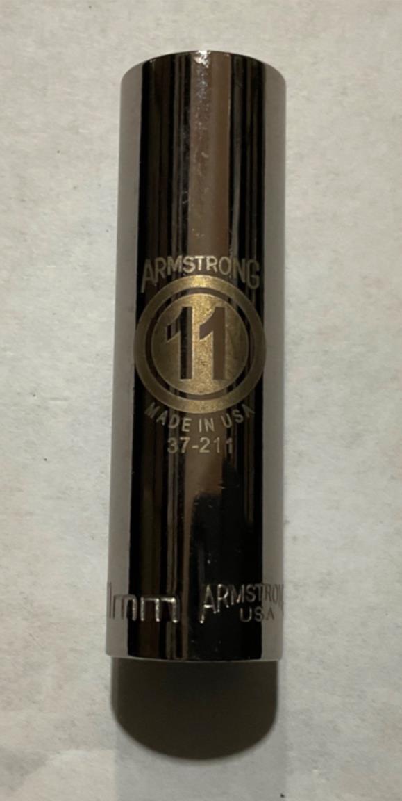 Armstrong 37-211 11mm 1/4” Dr 6pt deep socket USA