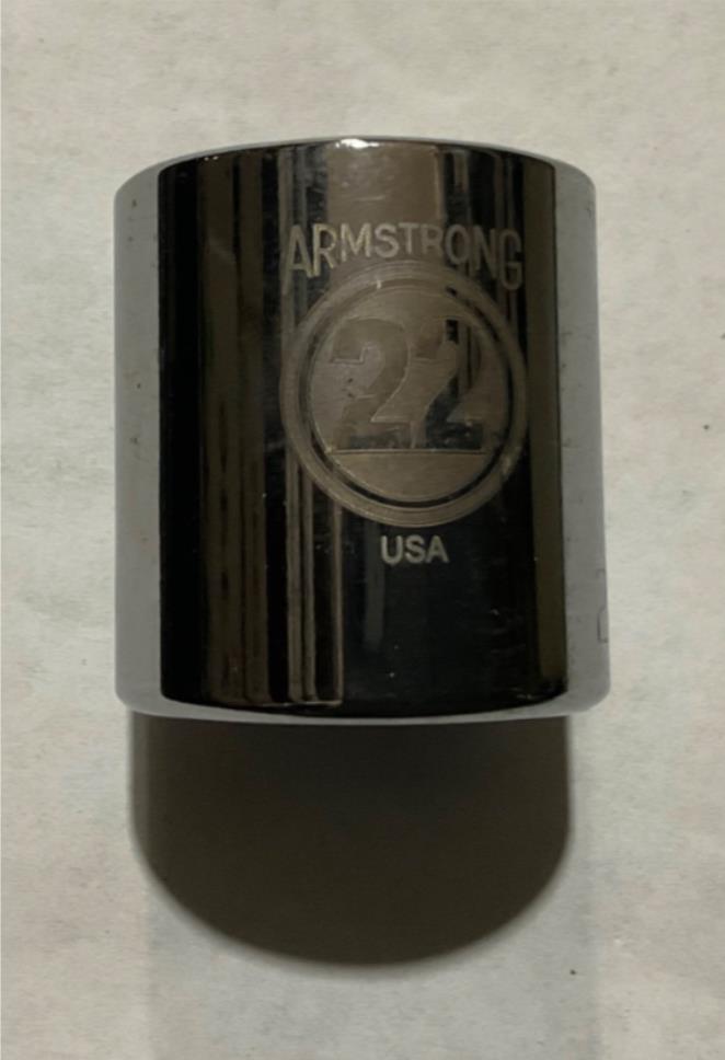 Armstrong 38-122 22mm 3/8” Dr 12pt socket USA