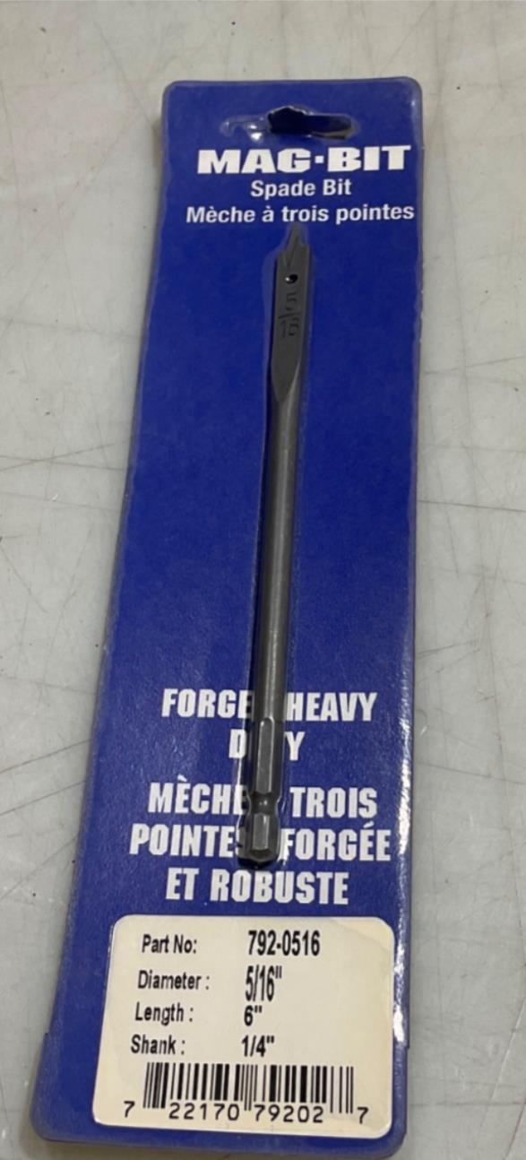 Mag-Bit 792-0516 5/16" x 6" Spade bit