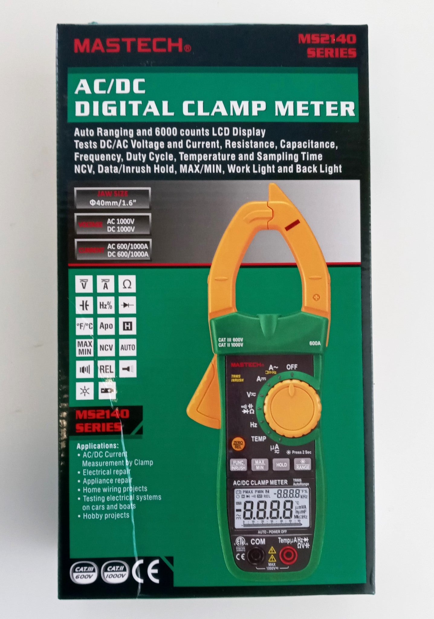 Mastech MS2140 AC/DC Digital Clamp Meter