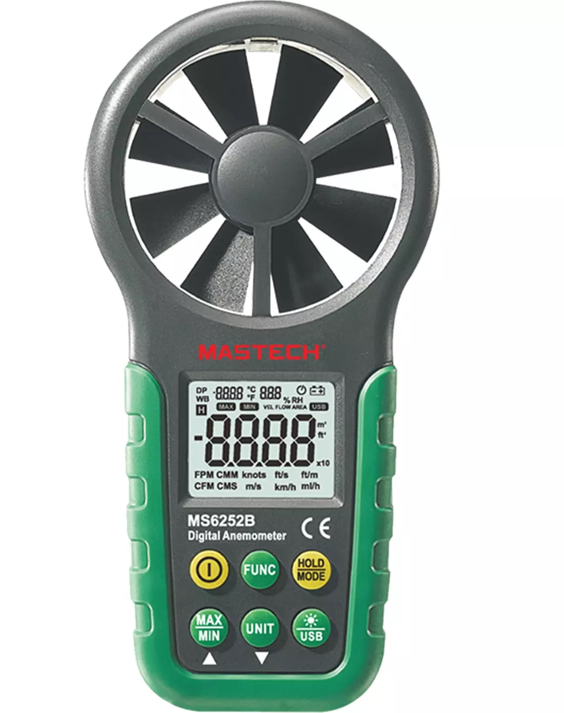 MASTECH MS6252A Digital Anemometer Air Wind Speed Velocity Meter