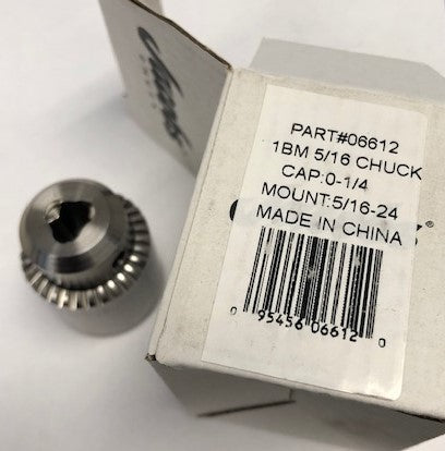 Jacobs 06612 1BM Stainless Chuck 1/4" Cap Mount 5/16-24