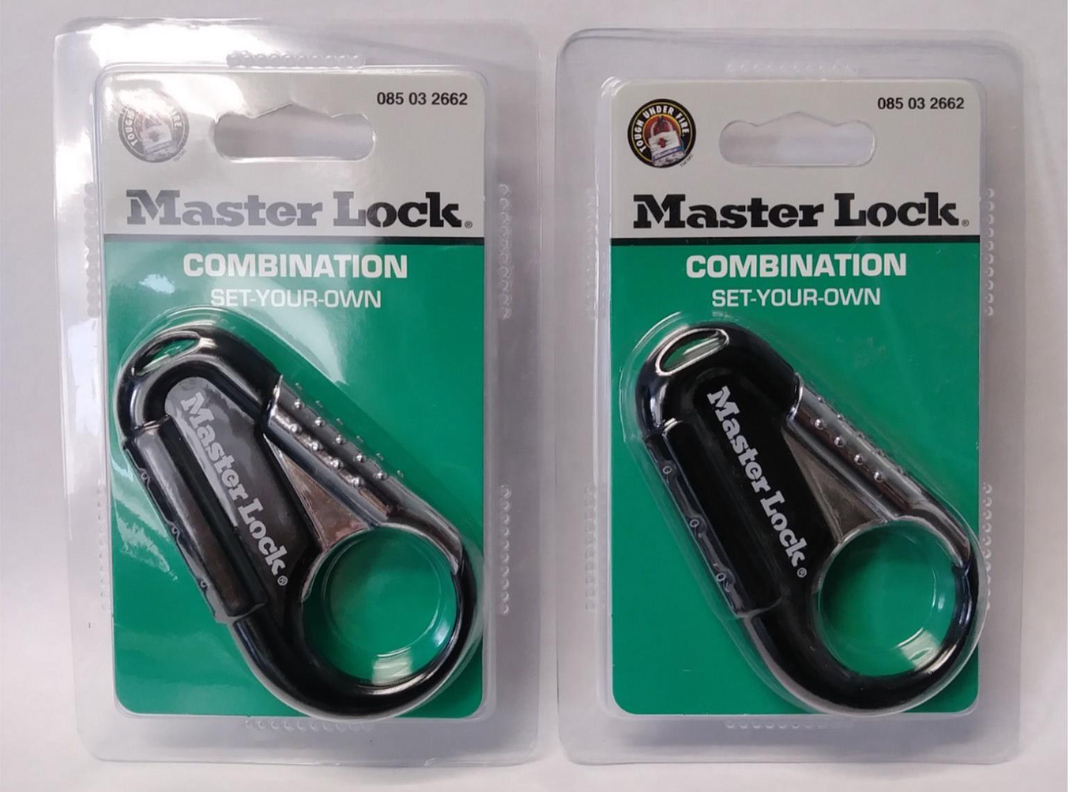 Master Lock 1547DTGT Combination Set-Your-Own Backpack Padlock (2 Packs)