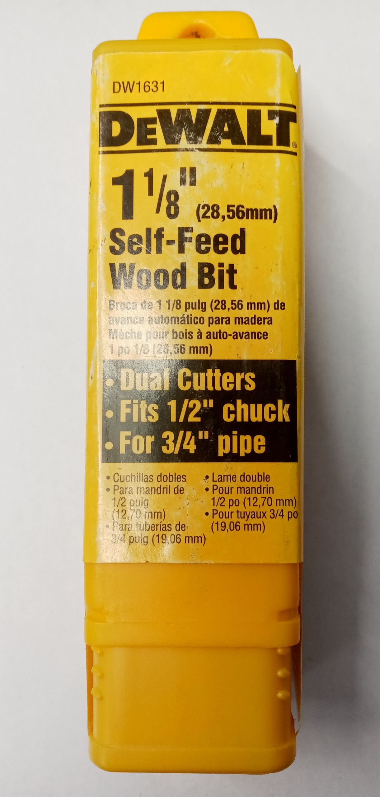 Dewalt DW1631 1-1/8" Self Feed Wood Drill Bit