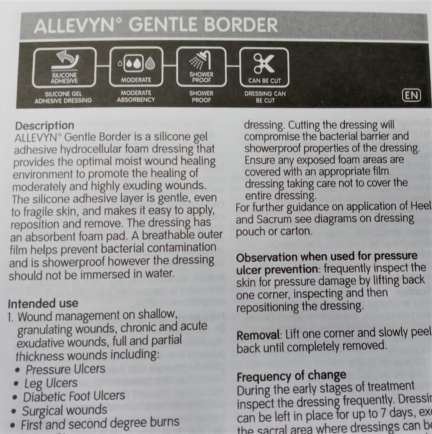 Allevyn Gentle Border 66800270 Silicone Gel Adhesive Foam Dressing (3pk of 10pc)