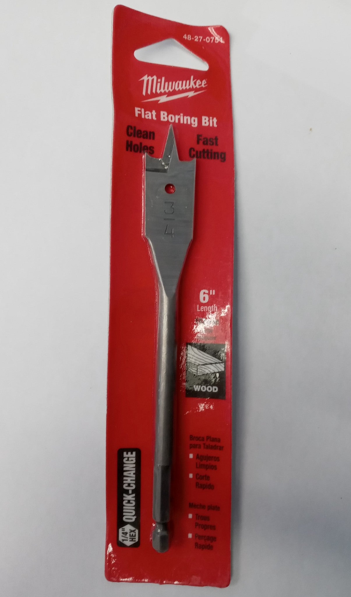 Milwaukee 48-27-0751 Flat 3/4" Wood Boring Bit