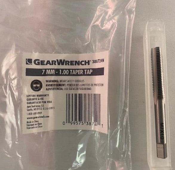 GearWrench 388724N 7mm x 1.00 NC Taper Tap