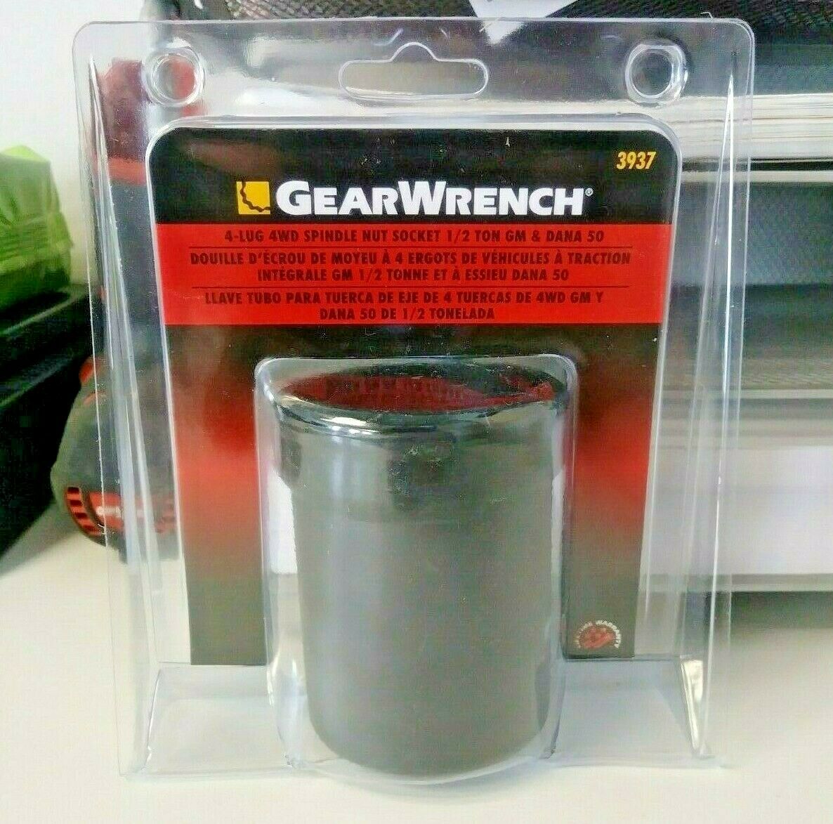 GearWrench 3937 1/2" Drive 4-Lug 4WD Spindle Nut Socket 1/2 Ton GM & Dana 50