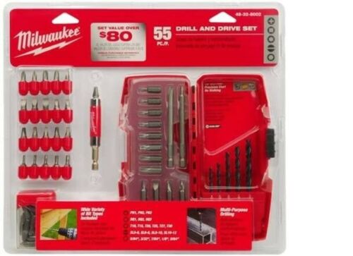 Milwaukee 48-32-8002 55 PIECE Drill and Drive Bit Set With Case