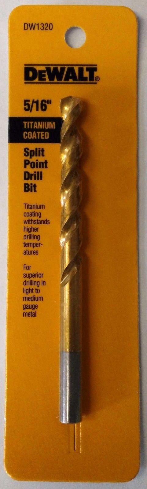 DEWALT DW1320 5/16" Titanium Split Point Twist Drill Bit